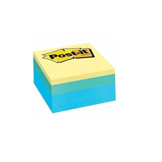 3M Post-it Notes Coloured Cubes - 76x76mmmm Cube Emerald Wave - Assorted