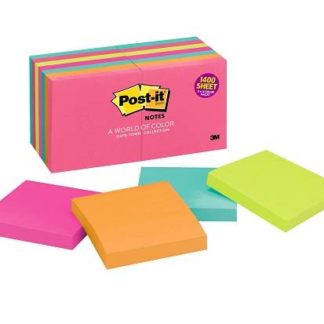 3M Post-it Notes Coloured Cubes - 76x76mmmm Cube Pink Wave - 400 sheets per cube - Assorted