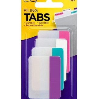 3M Post-it Note Taking Tabs & Flip Chart - 50.8x38.1mm - Durable Filing Tabs - 24 Tabs per pack - 6 Tabs per colour - Assorted