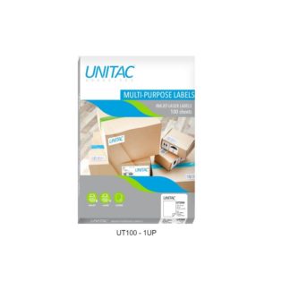 Unitac A4 Labels - 210 x 298mm - 1up - White