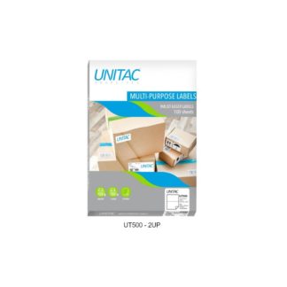 Unitac A4 Labels - 199,6 x 143,5mm - 2up - White